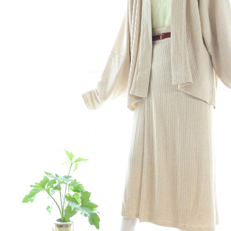 裳裳者华 午后奶糖 宋制针织飞机袖两片裙旋裙格纹日常春秋汉服,女装/女士精品,汉服半身裙,淘宝优惠券,粉丝福利购,淘宝优惠卷