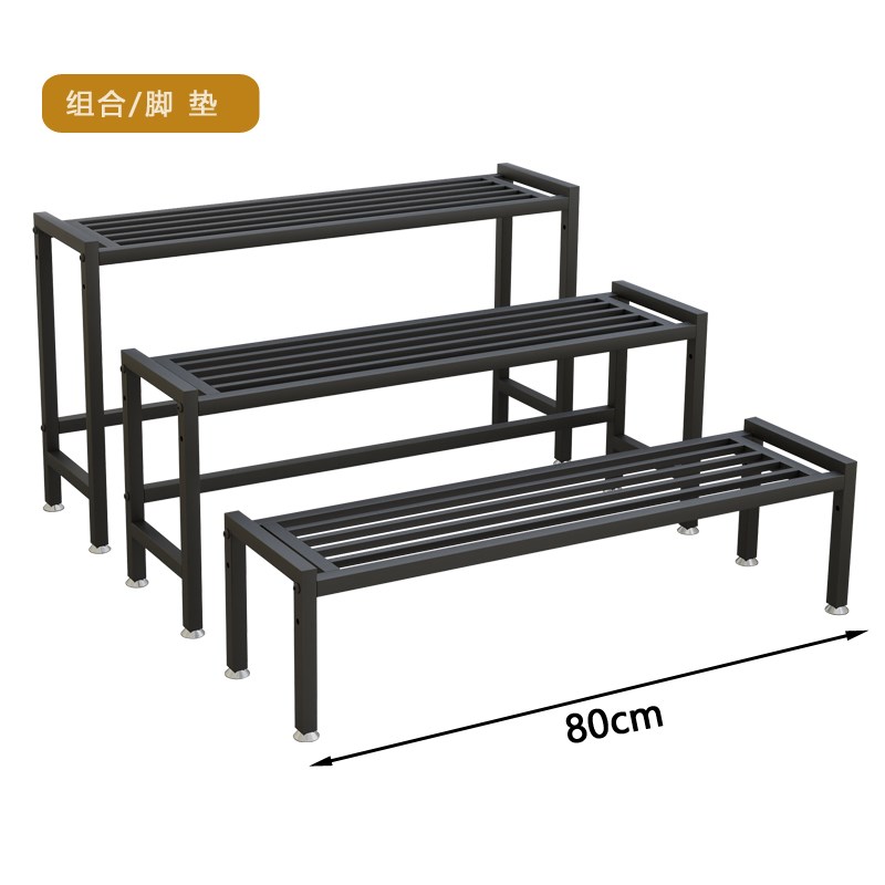 室内花架阳台置物架铁艺多层阶梯式移动带轮客厅落地式植物花盆架