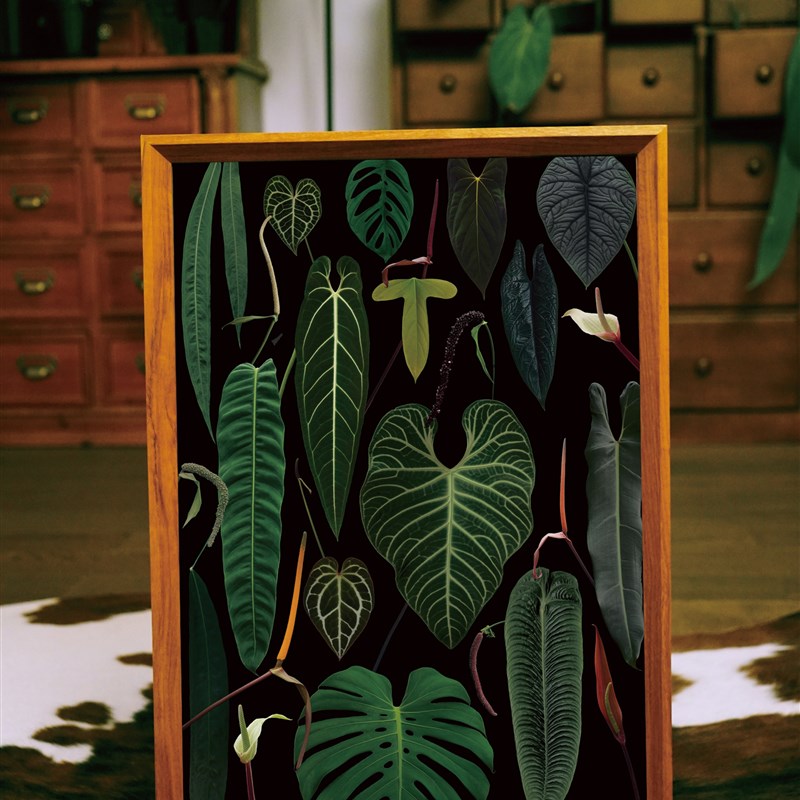 《大雨林》植物周边光栅画图克浇浇植物超市挂画装饰画