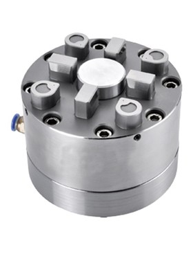 3R夹具D100横立气动卡盘90度横竖两用小型手动2/3/6/9头数控加工