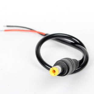 监控摄像头电源接头 2.1mm公头 纯铜护套带音叉插 5g.5 dc电源线