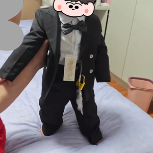 礼服长袖西装领可爱帅气婴儿一岁生日衣服花童套装儿童小西装