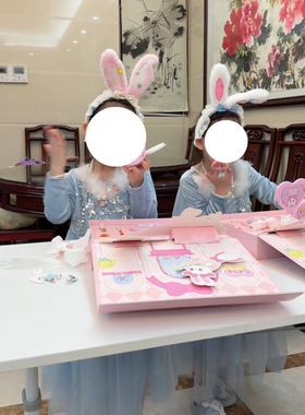 女童冰蓝色长袖长裙公主裙冰雪儿童连衣裙女孩生日礼服裙秋装