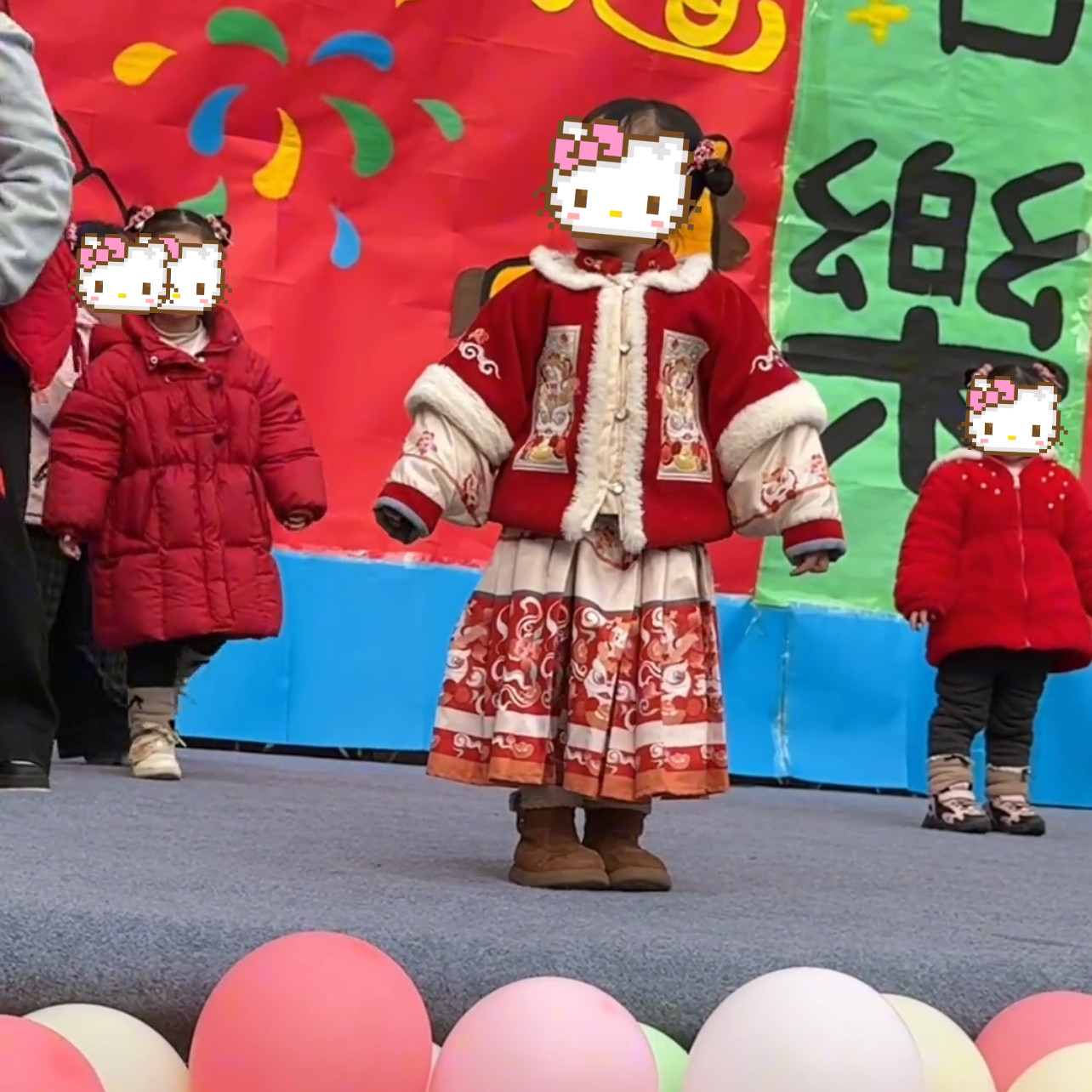 新中式中国风套装2025女童汉服马面裙新年过年衣服宝宝秋冬季新款