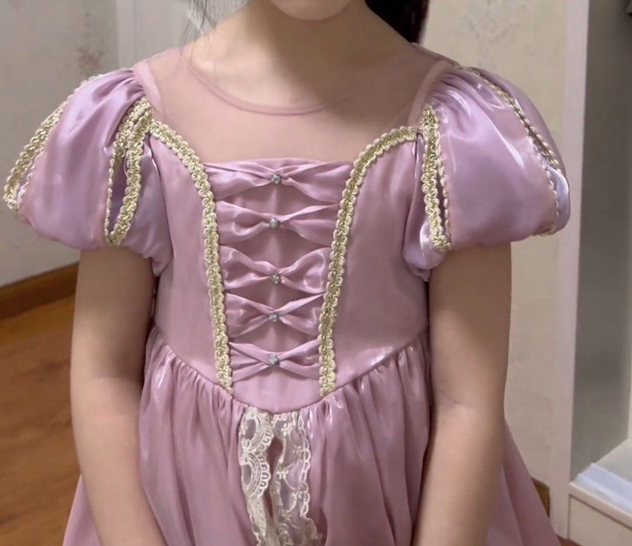 优雅气质女孩泡泡袖礼服裙儿童女童连衣裙爱丽儿洛丽塔公主裙新款