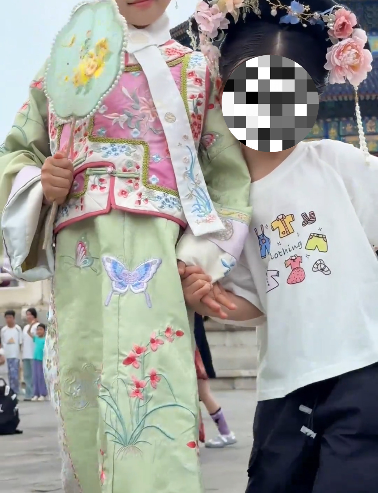 古风超仙国风唐装刺绣马甲旗袍秋冬新款汉服女童清汉女格格服儿童