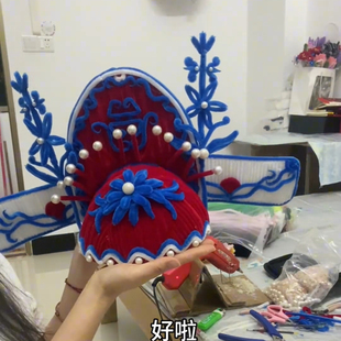 状元帽凤冠扭扭棒新款精美2026新款驸马帽手工材料包戏剧风