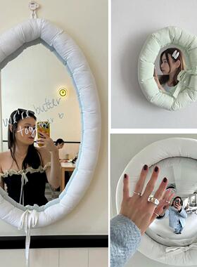 奶油风镜子ins韩系简约网红拍照打卡道具装饰背景店铺摆件布置