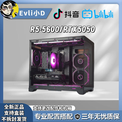 4600元神机同款R5 5600+A520+RTX5050台式组装电脑主机031