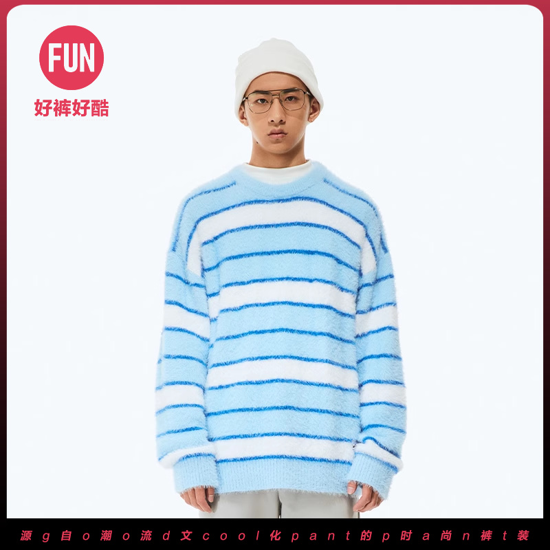 Fun宽松圆领舒适百搭毛衣