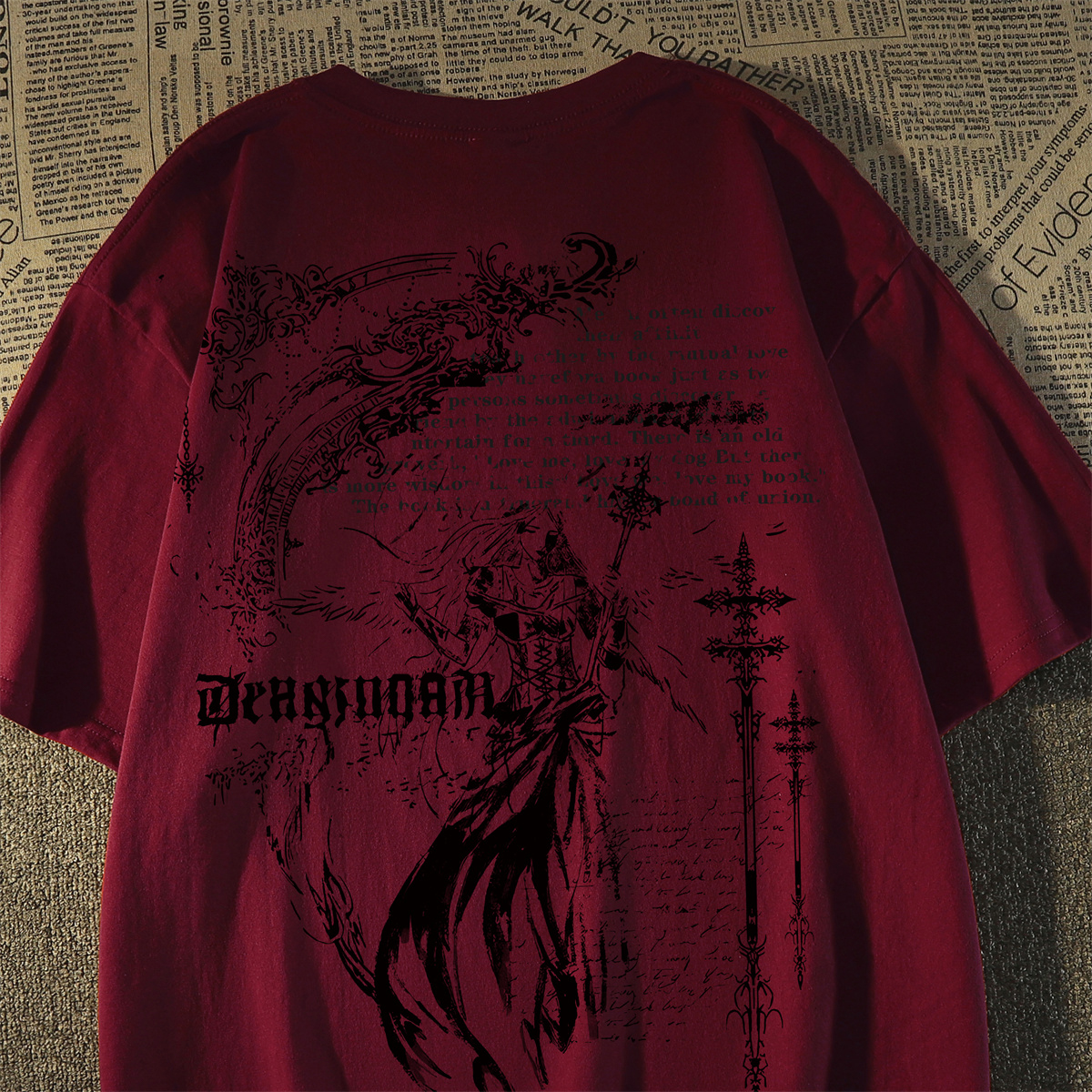 thumbnail for Big name clearance pick-up leak ~ limited-time impulse Japanese street trend personalized print ins men's and women's short-sleeved T-shirts loose