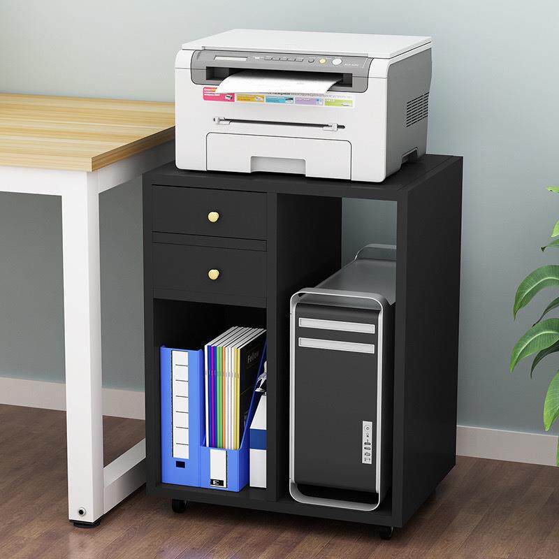 落地电脑主机柜简约主机架子置物架台式机箱放置收纳架打印机架子