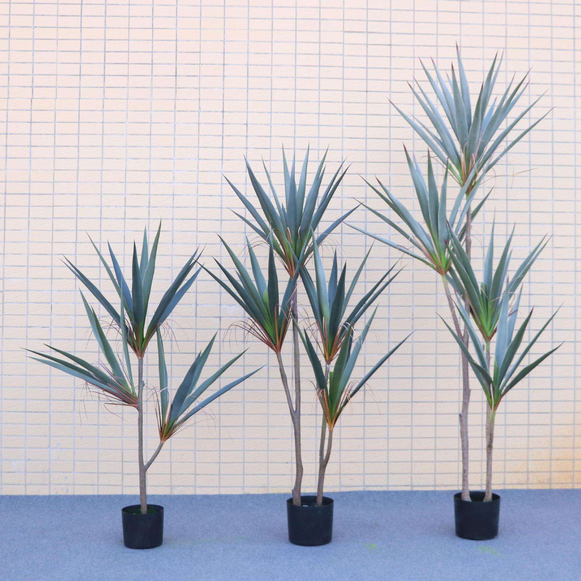 源头厂家仿真绿植小叶剑兰剑麻龙舌兰假花盆景盆栽装饰摆件造景