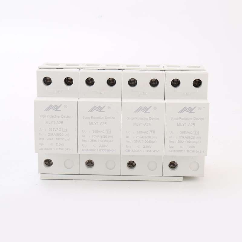 SPD一级浪涌保护器25KA 4P 白色电涌保护器 浪涌保护器防雷避雷器