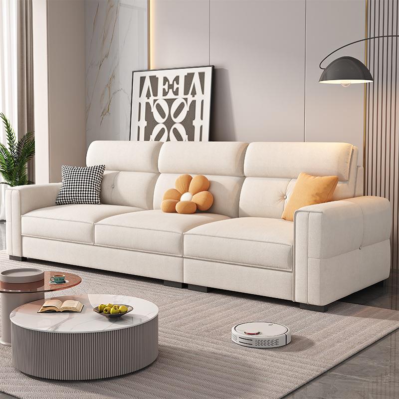 现代简约猫抓布沙发小户型家用客厅猫抓绒三人四人位网红沙发组合