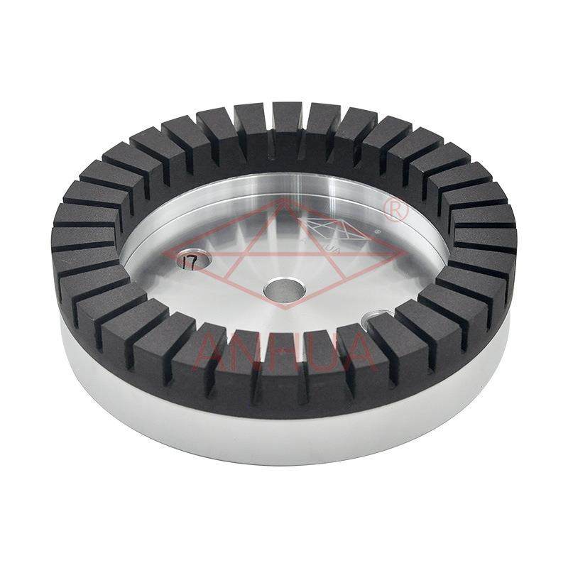 玻璃磨边高速双边机树脂轮 细磨黑砂密齿树脂轮 锋利去纹效果好