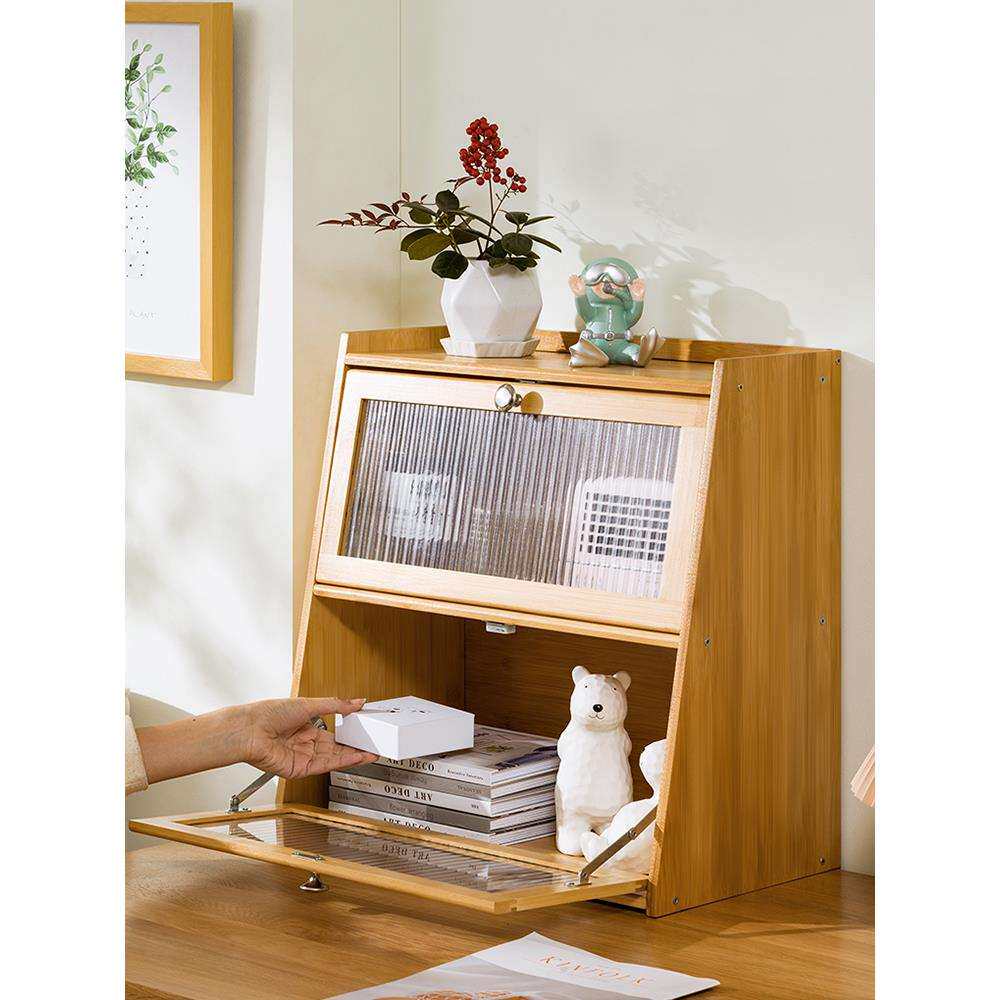 7K桌面书架榻榻米飘窗柜储物矮柜窗台上收纳小书柜置物柜子实木架