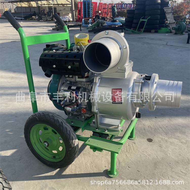 195风冷款六寸自吸泵 移动轻便手推喷灌泵 农村浇地汽油柴油水泵