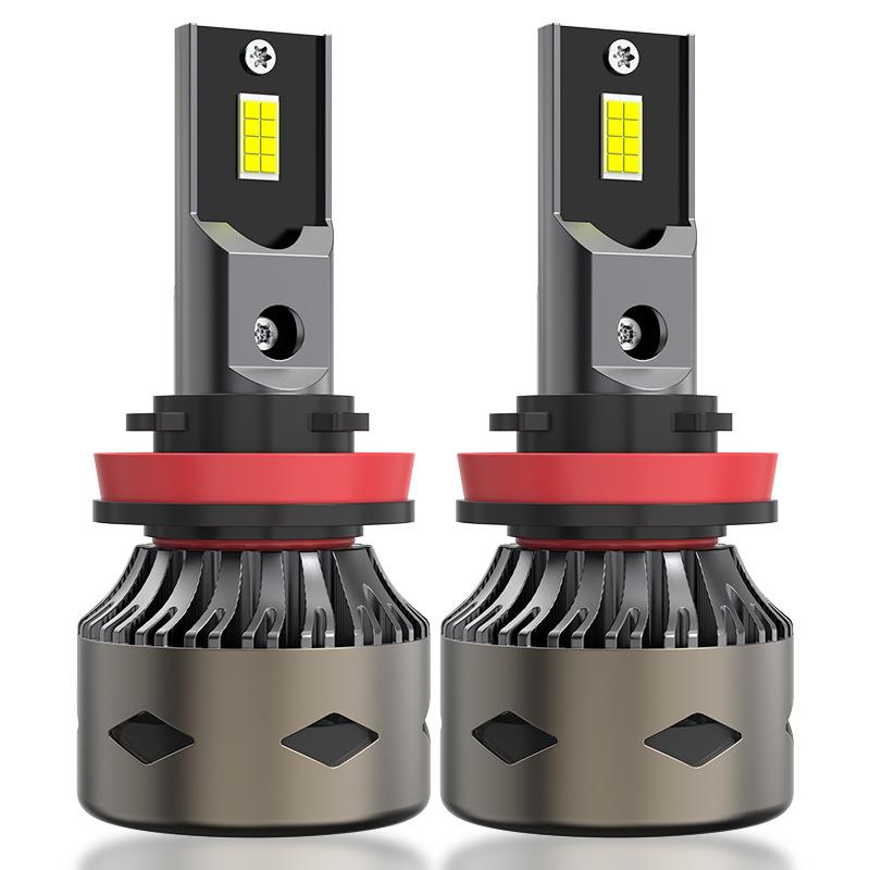 2pcs汽车LED前大灯H1超亮H4远近光一体6500K白光h7前照灯灯泡h11
