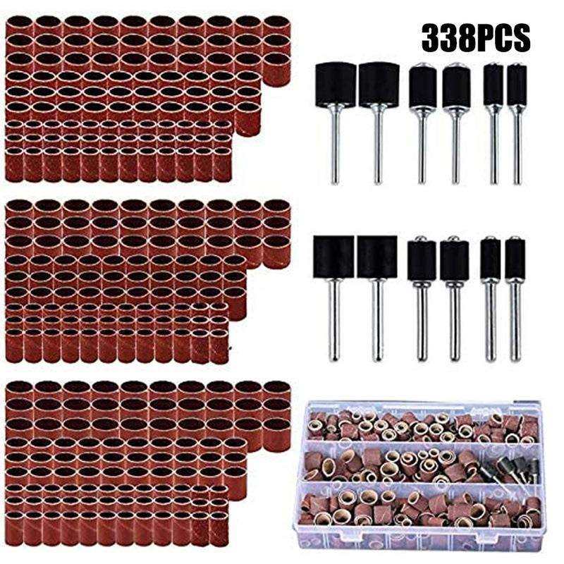 338 PCS打磨滚筒套钉钻头打磨磨具配件旋转工具金属抛光打磨头,农机/农具/农膜,播种栽苗器/地膜机,淘宝优惠券,粉丝福利购,淘宝优惠卷