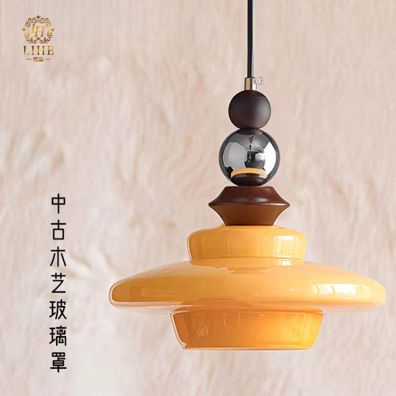创意中古美式复古吧台阳台过道灯现代简约奶油风餐厅卧室床头吊灯