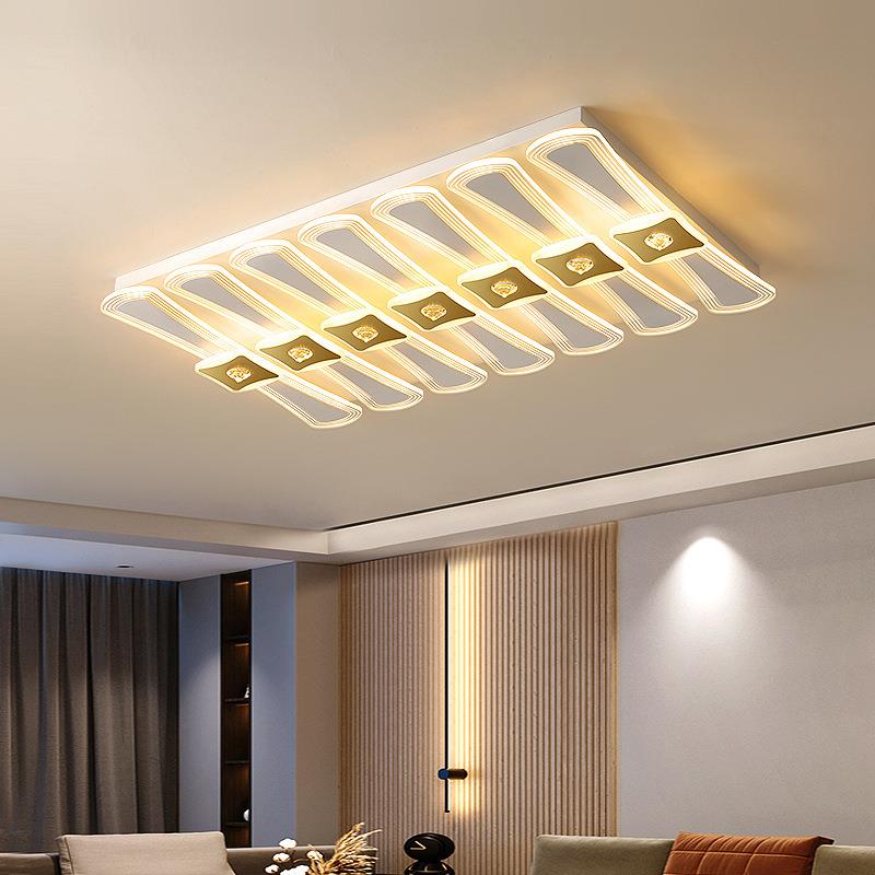 新款灯具简约现代大气长方形客厅吸顶灯北欧极简led灯中山灯饰