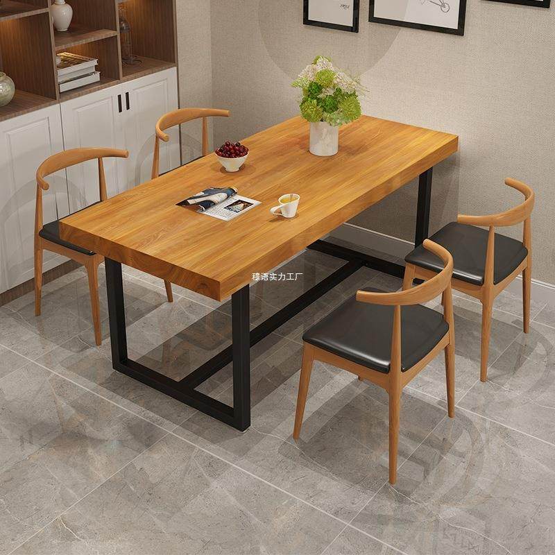 北欧实木餐桌酒店餐厅铁艺餐桌椅组合简约家具饭店餐饮店桌子,农机/农具/农膜,播种栽苗器/地膜机,淘宝优惠券,粉丝福利购,淘宝优惠卷