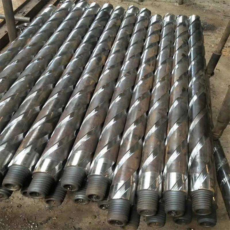 矿用地质钻杆 R780材质地质螺旋槽探水钻杆Φ73刻槽钻杆