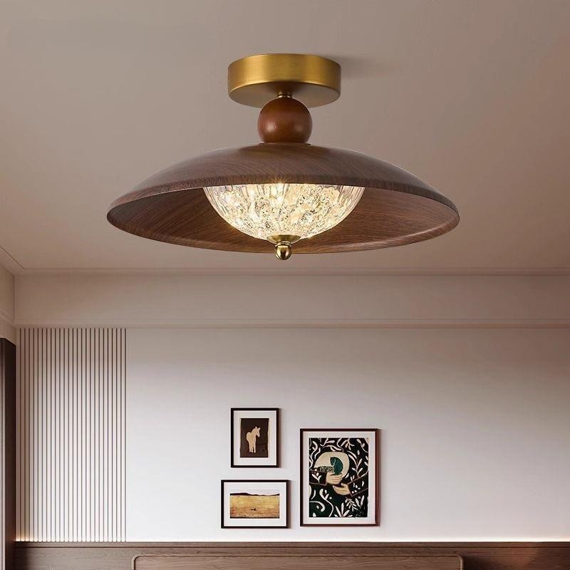 中古卧室吸顶灯新款阳台复古创意三色感新中式玄关过道走廊灯