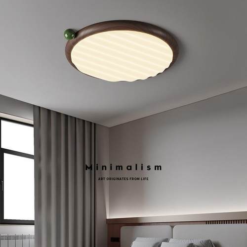 法式中古风卧室吸顶灯复古诧寂风薯片奶豆灯书房主卧全光谱护眼灯