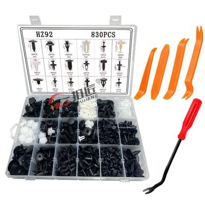 830pcs盒装卡扣 全车卡子 18种混装盒装卡扣固定卡子 HZ92