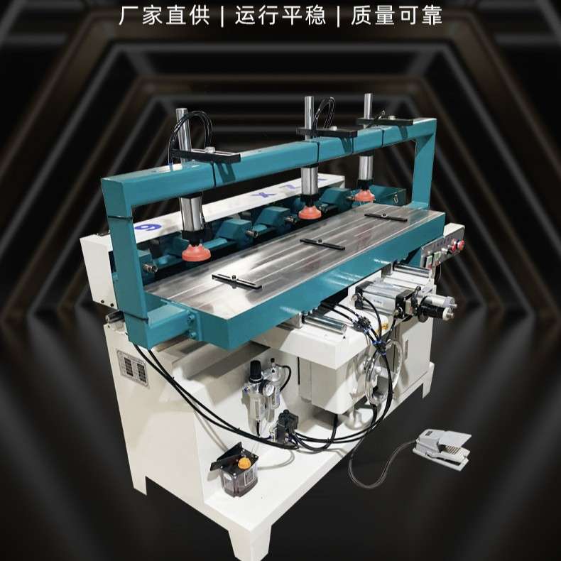 木工机械MZX506多轴钻铣槽机 多工作位水平铣槽机自动榫槽机厂家