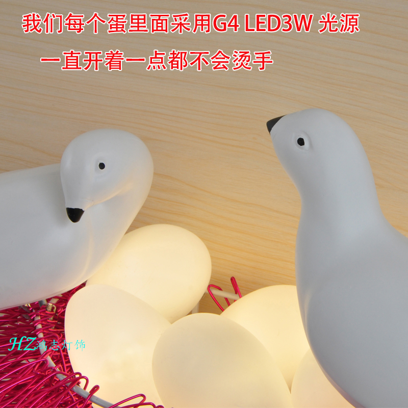 创意个性鸟巢LED壁灯小鸟窝屋艺术灯儿童房餐厅卧室书房床头壁灯