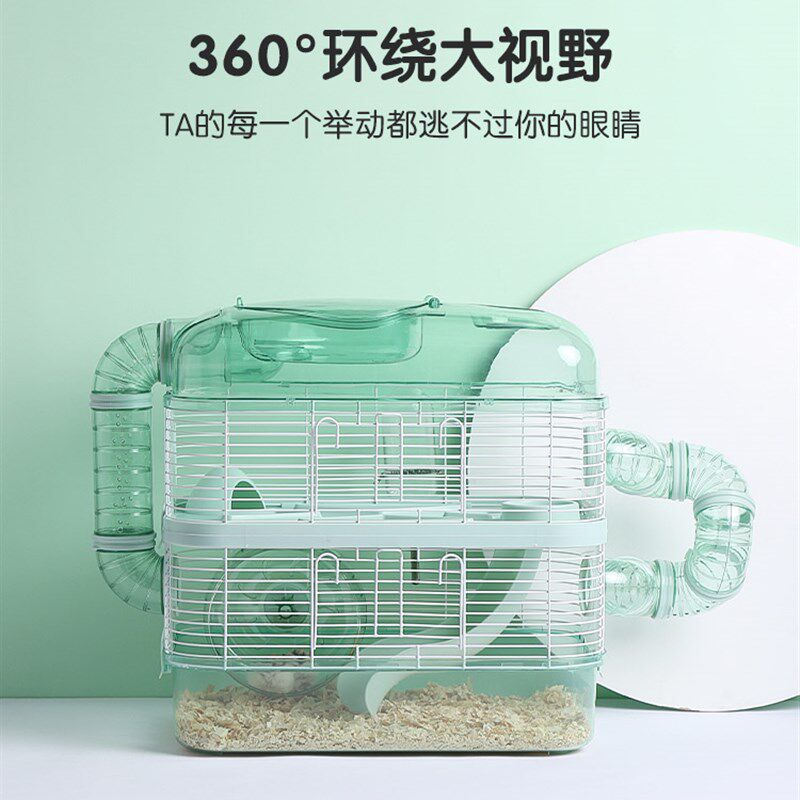 多层仓豪华仓鼠笼子跑笼超大亚克力防越狱透明款专用仓鼠窝别墅
