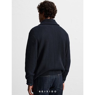 简约休闲立领拉链针织衫 男装 9598388宽松毛衣外套 秋冬新款 柜429