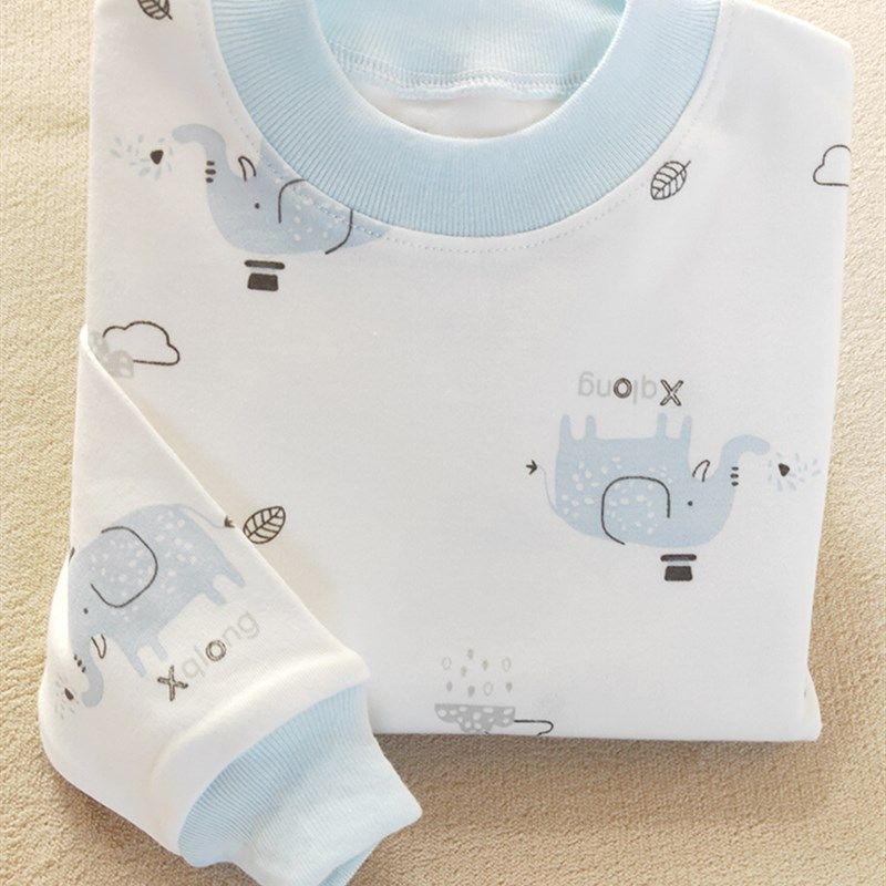 小青龙儿童内衣纯棉春秋冬单件上衣宝宝打底衫男女中大童秋衣睡衣