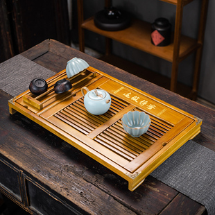 茶盘实木功夫茶具托盘家用2023新款茶台储水排水式茶海茶托盘小型