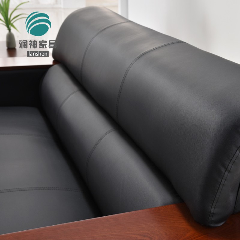 办公室沙发商务会客区洽谈接待简约单人三人商用会议沙发茶几组合