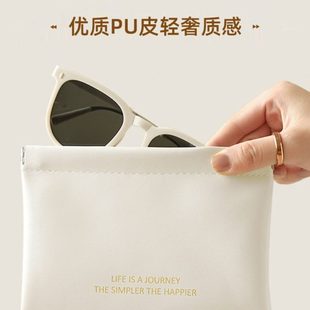 证收纳袋杂物小号弹片PU卡皮质耳机收纳包件卡包口红钥匙门零钱包