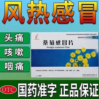 伊龙桑菊感冒片48片风热感冒头痛咳嗽口干咽痛疏风清热止咳正品