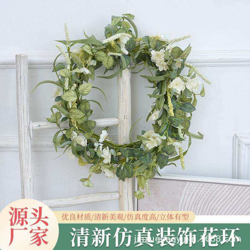 酒店橱窗装饰花环婚庆装饰品挂饰门饰挂件仿真花家居布置道具花环
