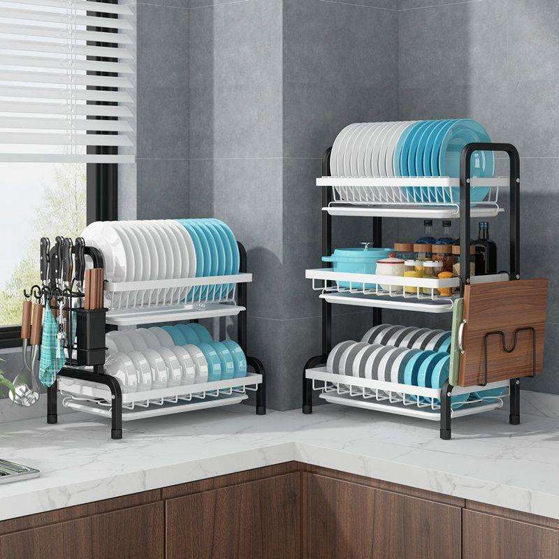 304不锈钢厨房碗架沥水架晾放碗筷碗碟盘子沥碗柜收纳盒置物架2层
