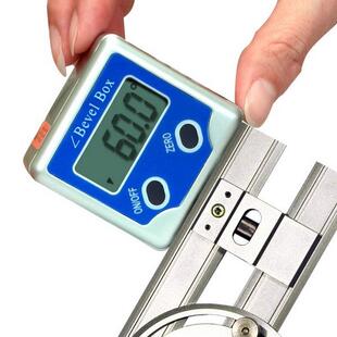 桂林天目数显倾角盒180°角度尺锌合金属倾角仪坡度尺木工角尺