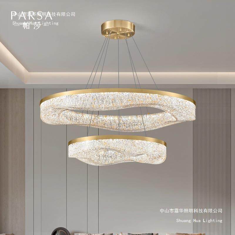 全铜轻奢吊灯后现代设计师艺术客厅餐厅客厅创意简约树脂吊灯