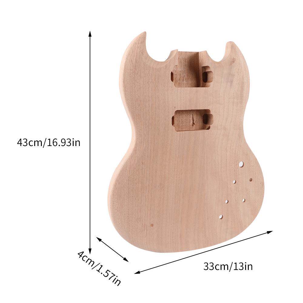 跨境高档9328桃花芯木料电吉他SG专用琴身琴箱电吉他半成品配件