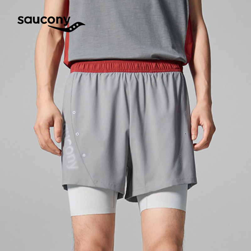 Saucony索康尼男女运动短裤短裙