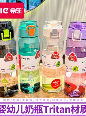 水杯大容量男女学生上学专用夏季运动水壶tritan杯子防摔