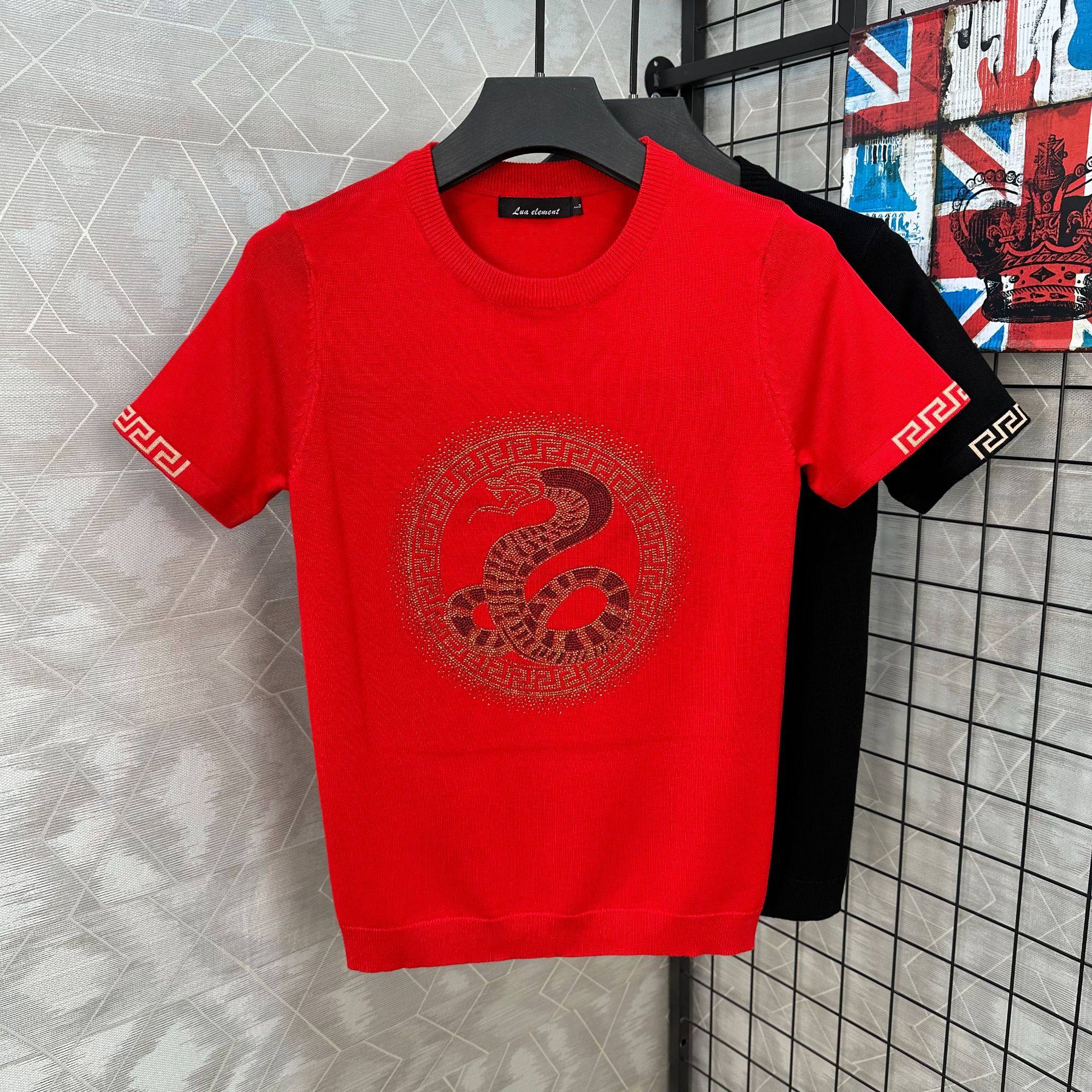 2025蛇年本命年衣服男士短袖红色毛衣男冬季新款圆领针织衫线衣