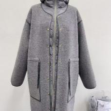 24新女士羊毛大衣羽绒服两件套