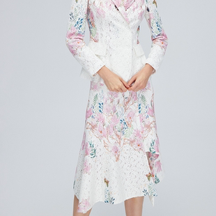 玉兰印花碎花半裙气质国风复古A字裙 满庭芳 玉兰悠悠2025新品 春